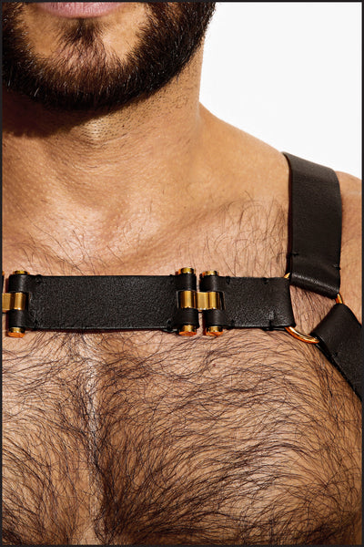 (h16) Classic Leather Men's Chest Harness