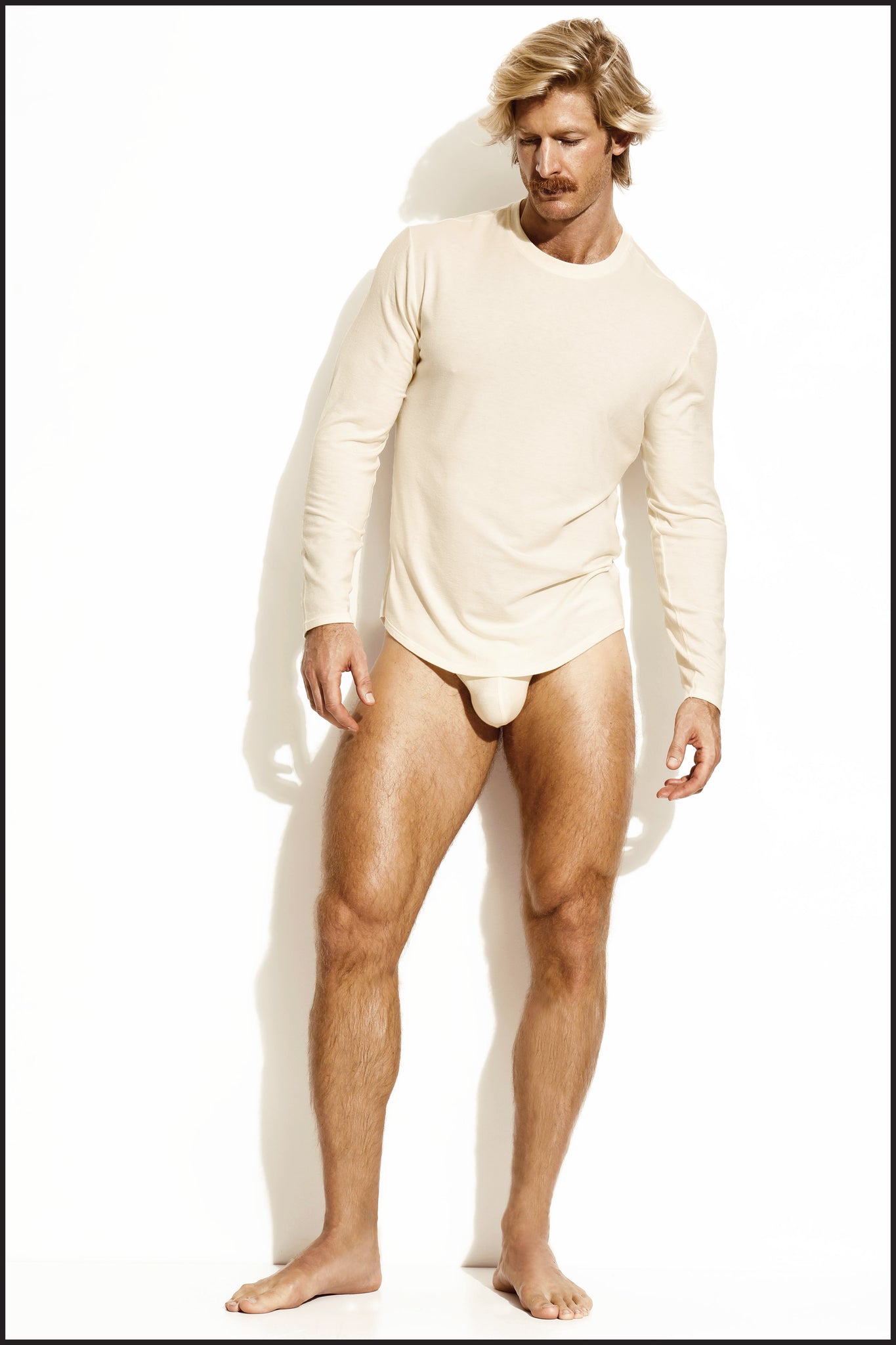 Men's Sheer T-shirt white  L'Homme Invisible Men's designer underwear